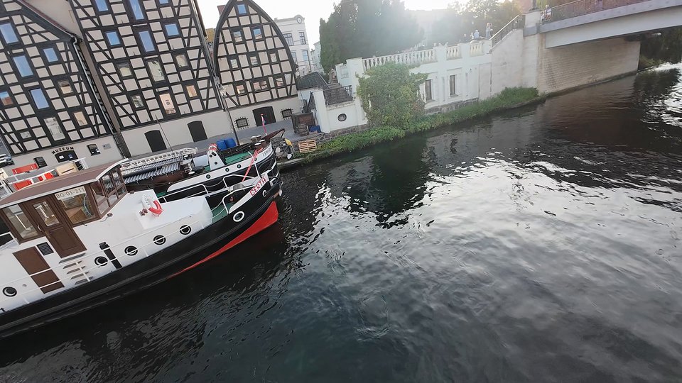 Kadr z filmu 360°: Wenecja Bydgoska i Wyspa Młyńska z lotu ptaka